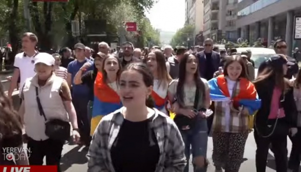 Шествие Движения сопротивления в Ереване (видео)